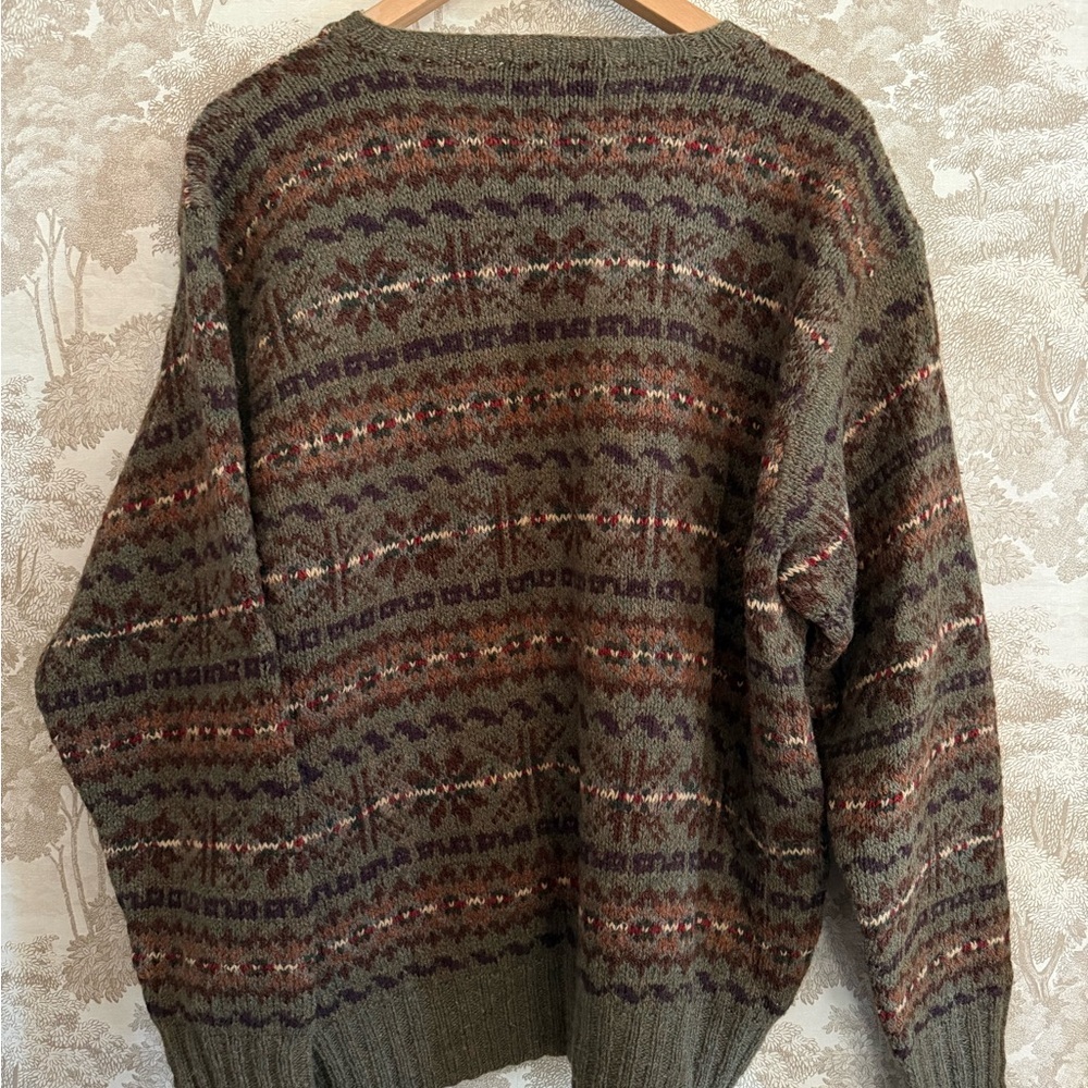 Vintage Ralph Lauren 100% Wool Hand knit Fair Isle Knit - Picture 6 of 9
